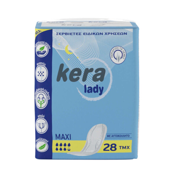 Σερβιέτες ακράτειας kera Lady Maxi 28 τεμαχίων - Image 1