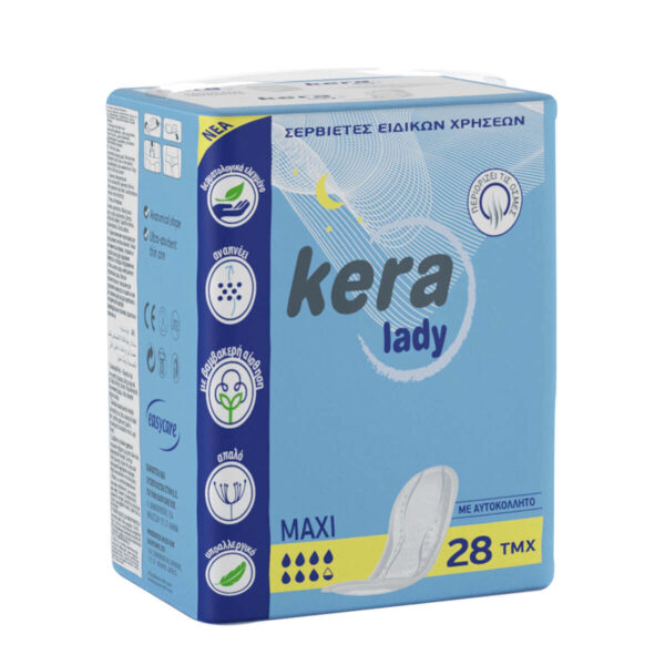 Σερβιέτες ακράτειας kera Lady Maxi 28 τεμαχίων - Image 2