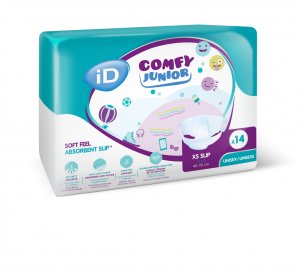 iD Comfy Junior Slip 14 τμχ – παιδικές πάνες ακράτειας με αυτοκόλλητο 4χρονών+ 17-30kg