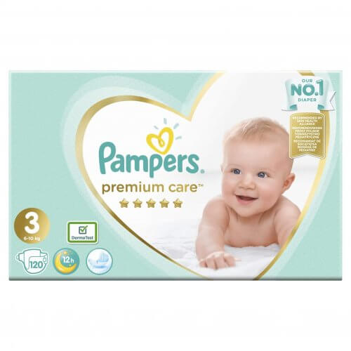 Pampers Premium Care No3 (6–10 kg) 120 τεμ.