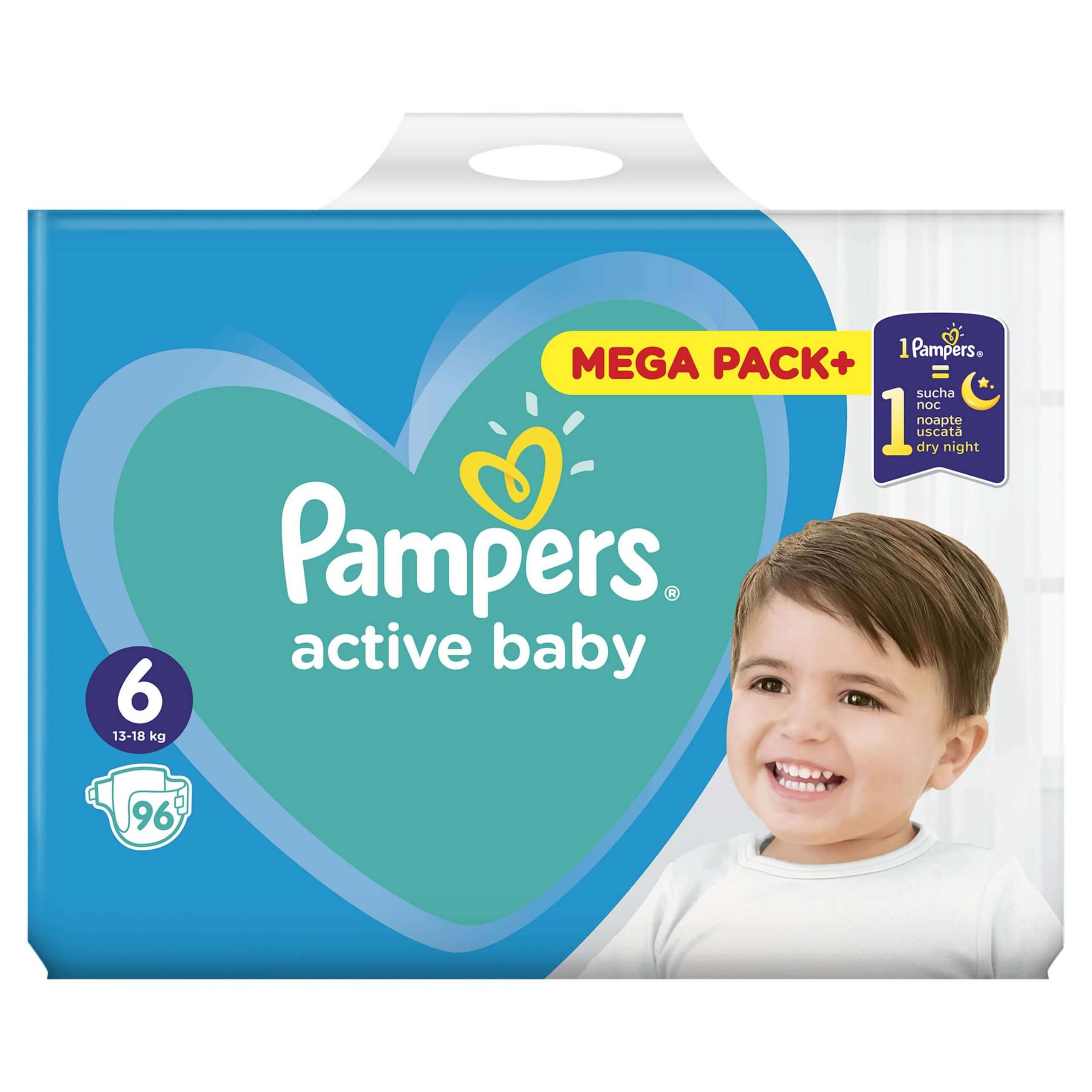 Πανες Pampers Active Baby Mega Pack Νo6 (13-18kg) 96τμχ Πανες Pampers Active Baby Mega Pack Νo6 (13-18kg) 96τεμ - Image 1