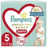 Pampers Πανες Premium Care Pants Jumbo Pack 34τεμ Νo5 (12-17kg) + 34 τεμ No5 = 68 τεμαχια συνολο