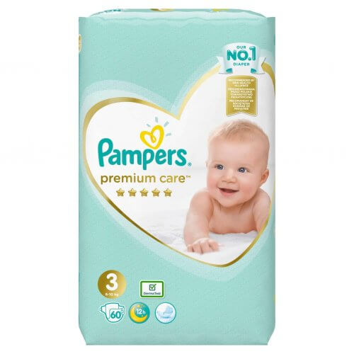 Pampers Premium Care Jumbo Pack No3 (6–10 kg) 60 τεμ.