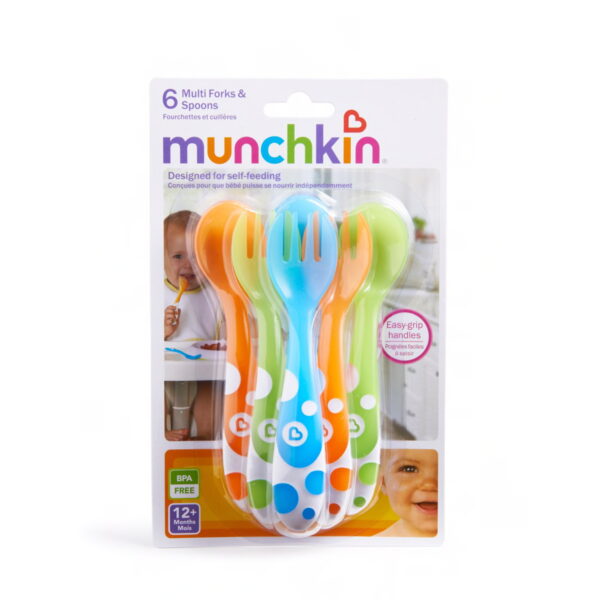 Munchkin Σετ με 6 Πολύχρωμα Βρεφικά Μαλακά Μαχαιροπιρουνα 12Μ+ (6 Τεμάχια) - Image 2