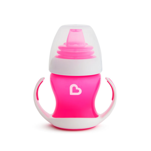 Munchkin Gentle First Cup Εκπαιδευτικό Κύπελλο με Λαβές Χρώμα Ροζ 4m+ 118ml - Image 1