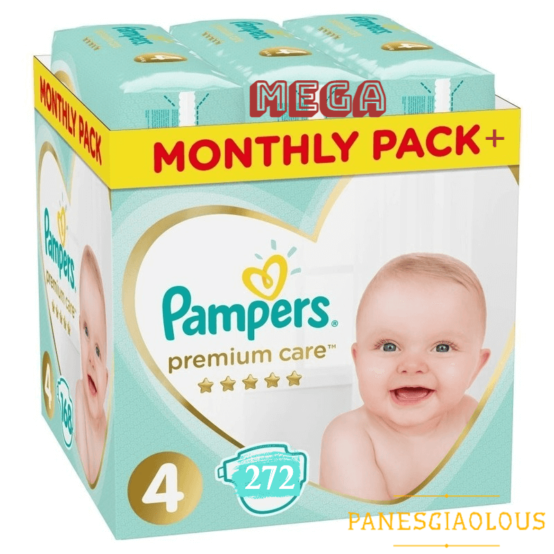 Pampers Premium Care Mega Monthly Pack+ Νο4 (9-14kg) 272τεμ - Image 1