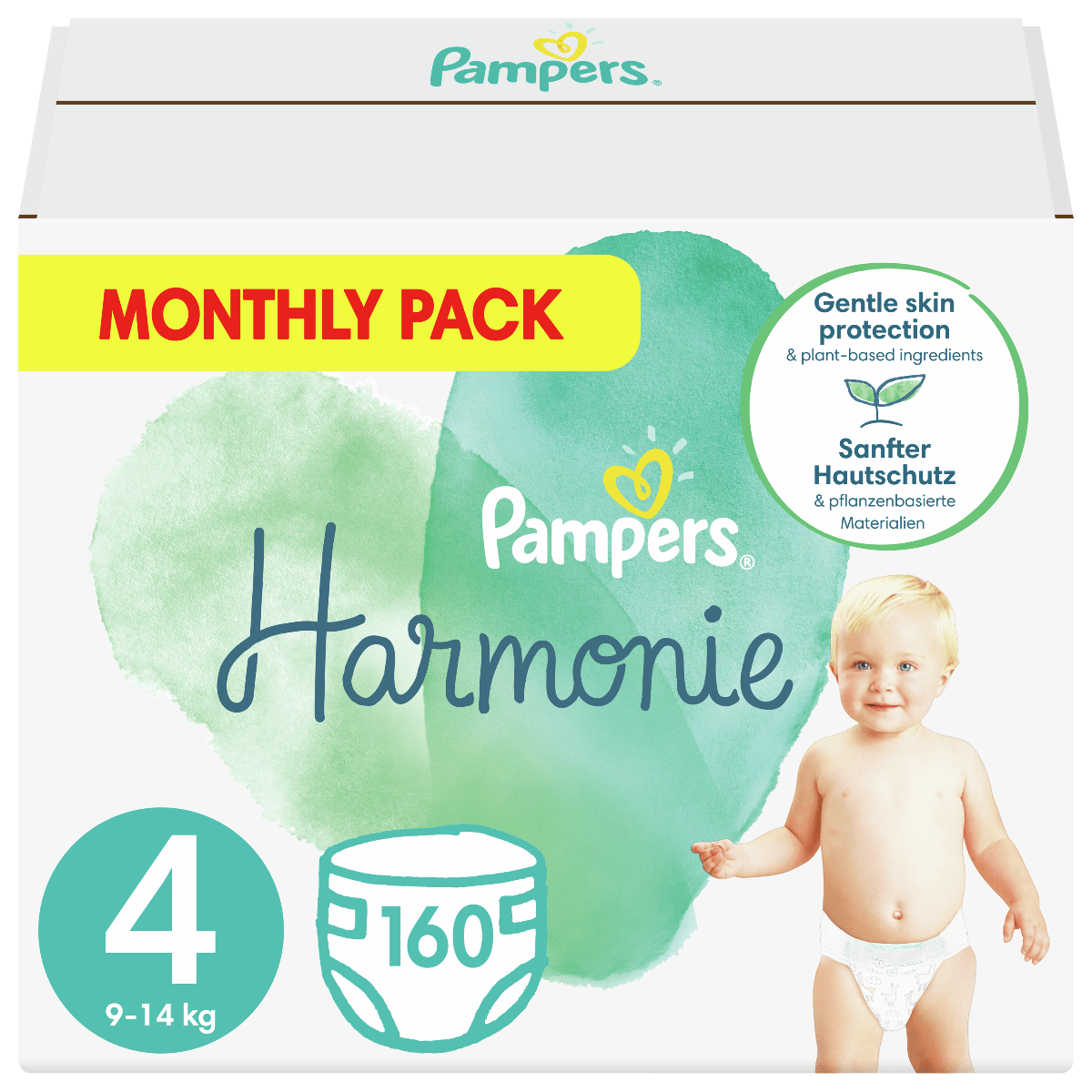 Πάνες Pampers Harmonie Monthly Pack Νο4 (9-14kg) 160τμχ Πάνες Pampers Harmonie Monthly Pack Νο4 (9-14kg) 160τμχ - Image 1