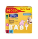 Septona Calm n' Care Baby Wipes Chamomille Απαλά Μωρομάντηλα με Χαμομήλι, 3x80τεμ