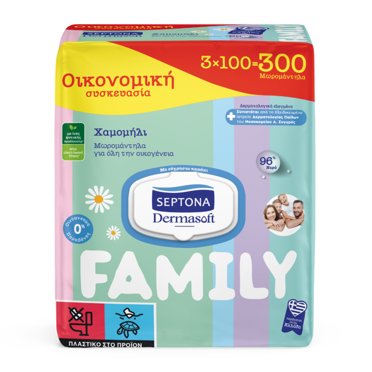 Septona Dermasoft Family μωρομάντηλα