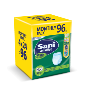 Sani Sensitive Πάνες Βρακάκι Ακράτειας Large 4×24τμχ MONTHLY PACK