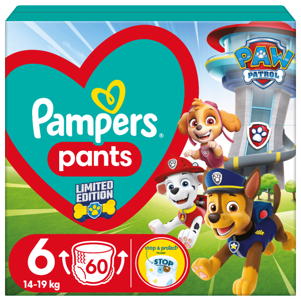 Pampers Pants No6 (14–19 kg) 60 τεμ.