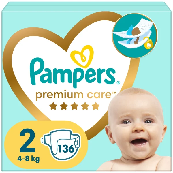 Pampers premium Care Megapack No2 (4-8kg) 136 τεμαχια - Image 1