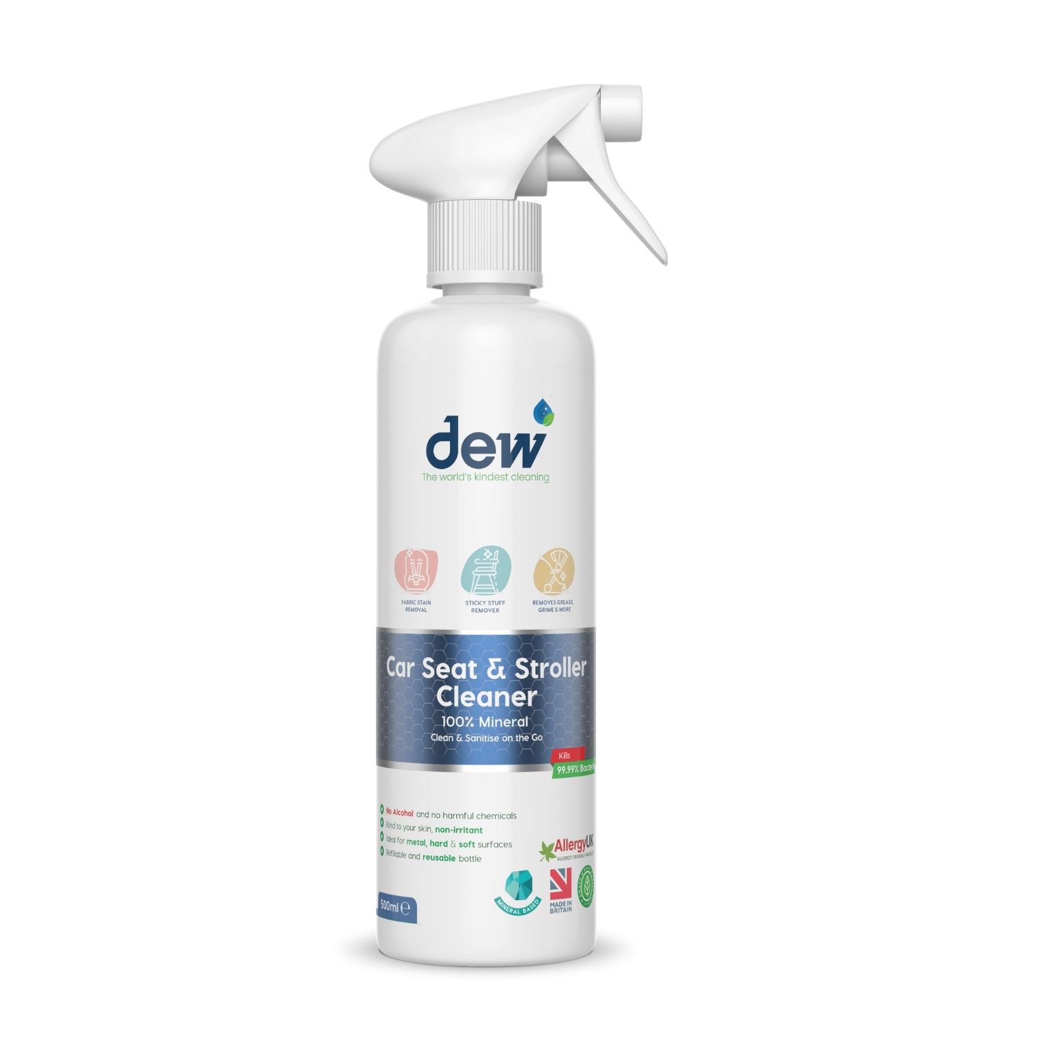 Dew Car Seat & Stroller Cleaner Καθαριστικό Σπρέι Γενικής Χρήσης καθισματος αυτοκινητου & καροτσιου, 500ml Dew Car Seat & Stroller Cleaner Καθαριστικό Σπρέι Γενικής Χρήσης καθισματος αυτοκινητου & καροτσιου, 500ml - Image 1