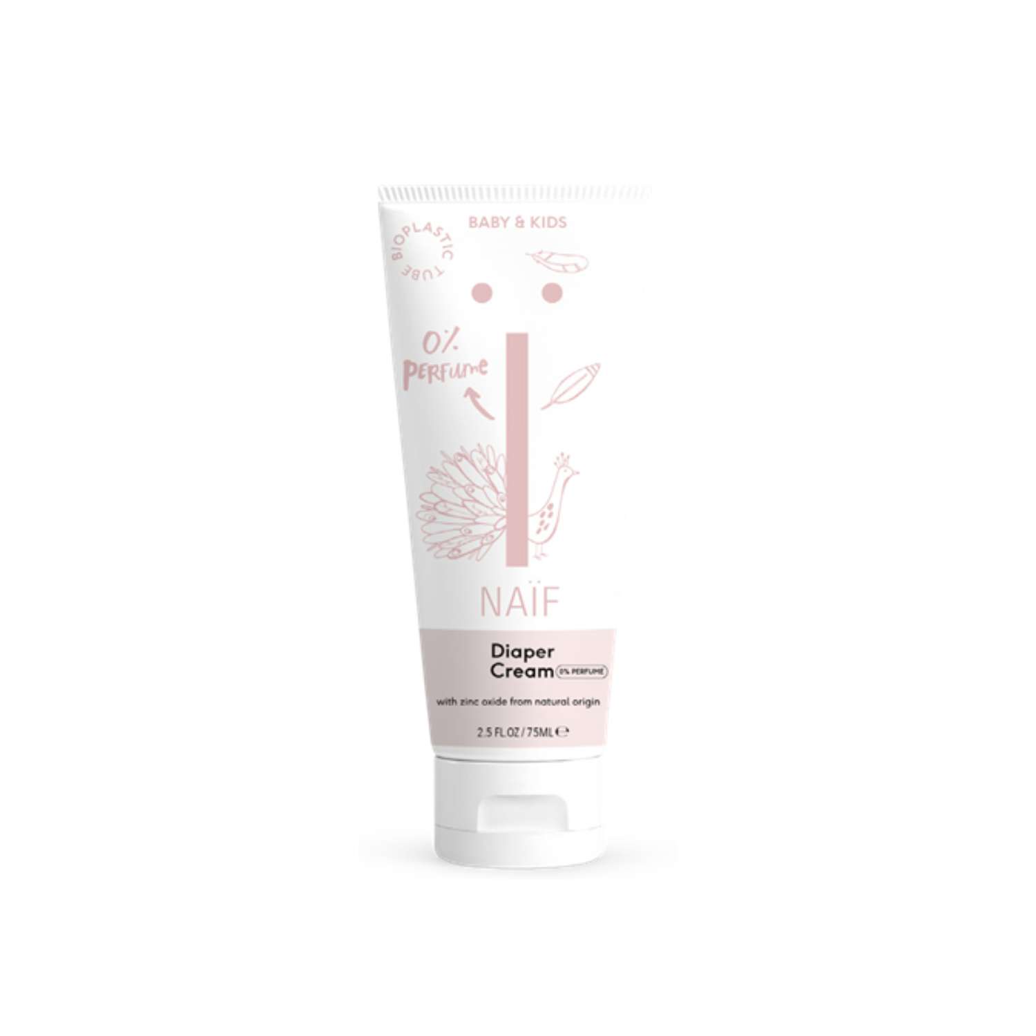 Naif Diaper Cream Κρέμα Αλλαγής Πάνας Χωρίς Άρωμα, 75ml - Image 1