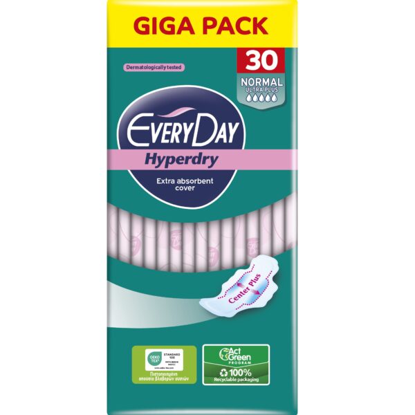 Σερβιέτες EveryDay Hyperdry NORMAL Ultra Plus Center Plus 30τμχ - Image 1