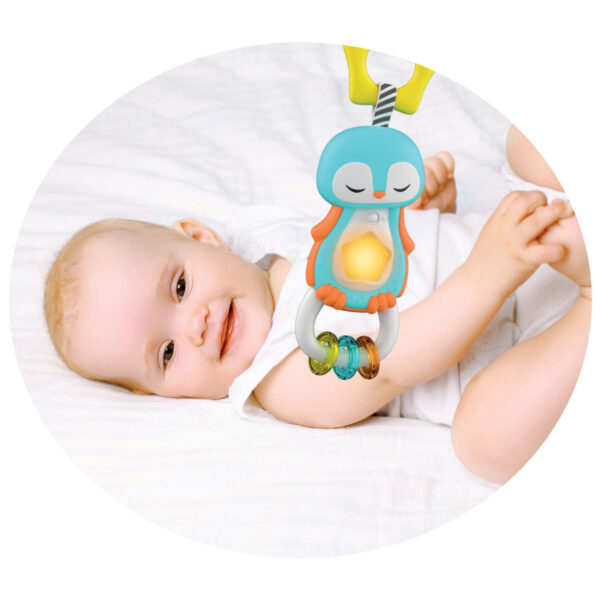 Baby Clementoni Βρεφική Ηλεκτρονική Κουδουνίστρα Πιγκουίνος Για 3+ Μηνών - Image 2