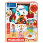 Baby Clementoni Βρεφικό Εκπαιδευτικό Παιχνίδι Μπασκετάκιας Με Μπάλα Για 18+ Μηνών