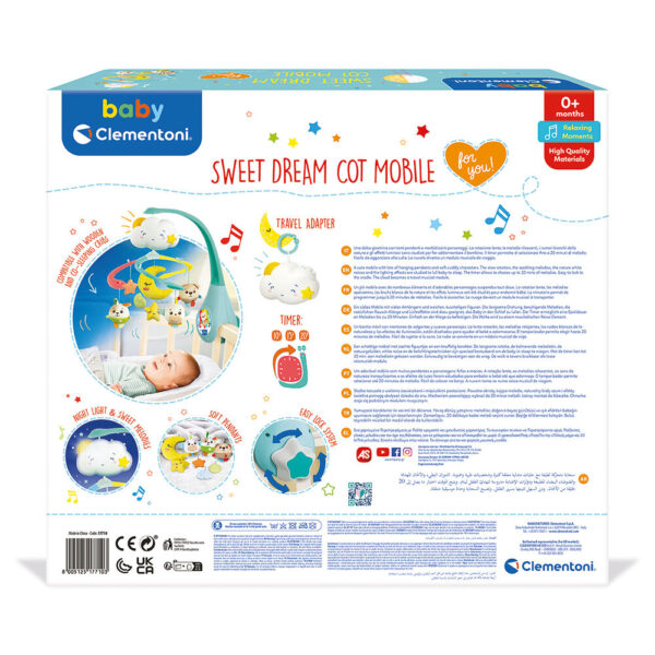 Baby Clementoni Βρεφικό Μουσικό Περιστρεφόμενο Skydreams Για 0+ Μηνών - Image 2