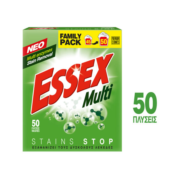 ESSEX Multi Stains Stop Απορρυπαντικό Ρούχων σε Σκόνη, 50μεζούρες - Image 1