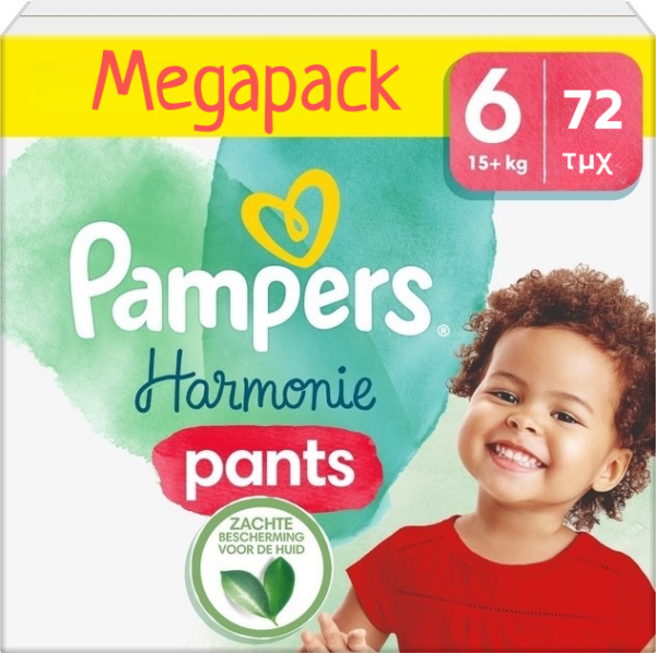 Pampers Harmonie Pants Mega Pack No6 (15+ kg) 72 τεμ.