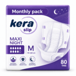 Πανες ακρατειας Kera Slip Medium Maxi Night ΝΥΧΤΟΣ Monthly Pack (4x20) 80 τεμαχιων - Image 3