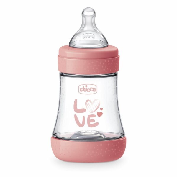 Chicco Πλαστικό Μπιμπερό Perfect 5 Κατά των Κολικών Με Θηλή Σιλικόνης Ροζ 150ml Για 0+ Μηνών - Image 1