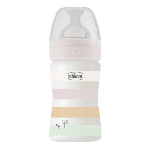 Chicco Πλαστικό Μπιμπερό Well Being Κατά των Κολικών Ροζ 150ml Για 0+ Μηνών - Image 3