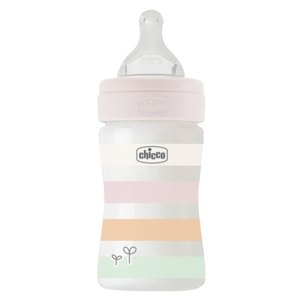 Chicco Πλαστικό Μπιμπερό Well Being Κατά των Κολικών Ροζ 150ml Για 0+ Μηνών - Image 2