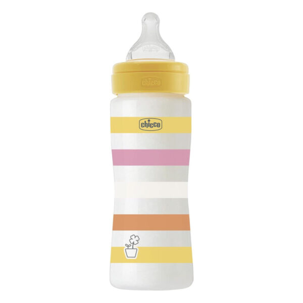 Chicco Πλαστικό Μπιμπερό Well Being Κατά των Κολικών Ροζ 330ml Για 4+ Μηνών - Image 2