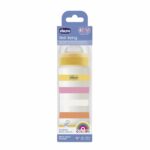 Chicco Πλαστικό Μπιμπερό Well Being Κατά των Κολικών Ροζ 330ml Για 4+ Μηνών