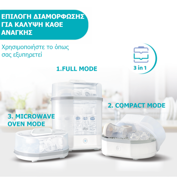 Chicco Βρεφικός Αποστειρωτής Μπιμπερό Ηλεκτρικός 3 Σε 1 - Image 2