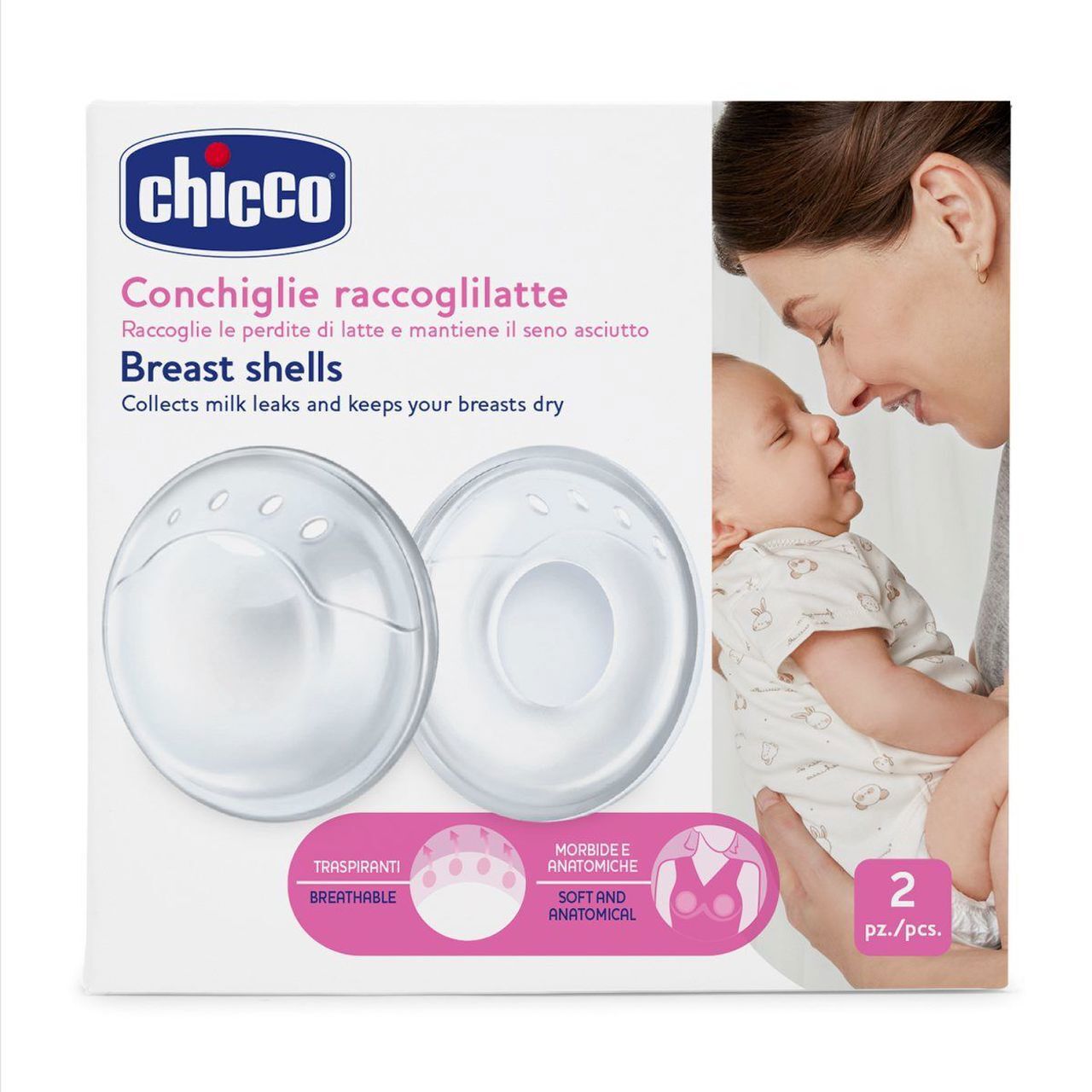Chicco Κοχύλια Συλλογής Μητρικού Γάλακτος 2τμχ Chicco Κοχύλια Συλλογής Μητρικού Γάλακτος 2τμχ - Image 1