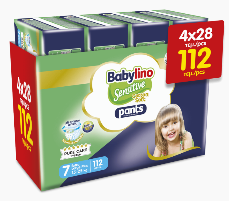 Babylino Sensitive Pants Mega Monthly Pack No7 (15–25 kg) 112 τεμ.