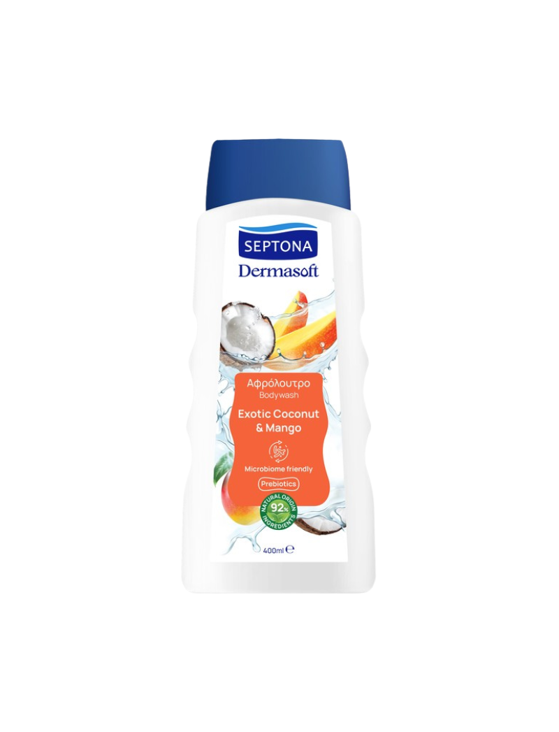 Septona Dermasoft Bodywash Exotic Coconut & Mango 400ml Septona Dermasoft Bodywash Exotic Coconut & Mango 400ml - Image 1