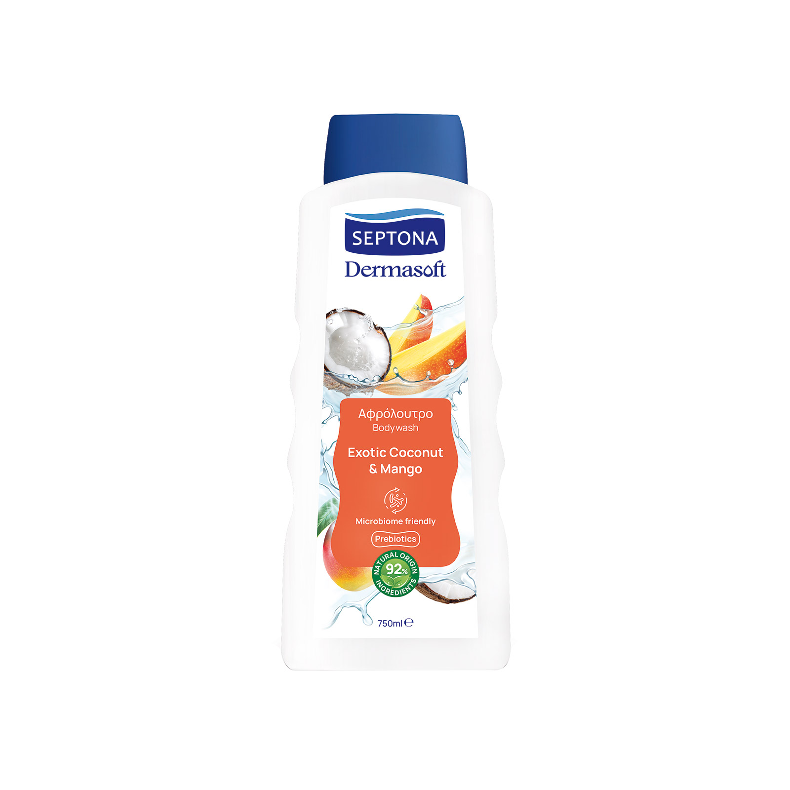 Septona Dermasoft Exotic Coconut & Mango Bodywash, 750ml Septona Dermasoft Exotic Coconut & Mango Bodywash, 750ml - Image 1