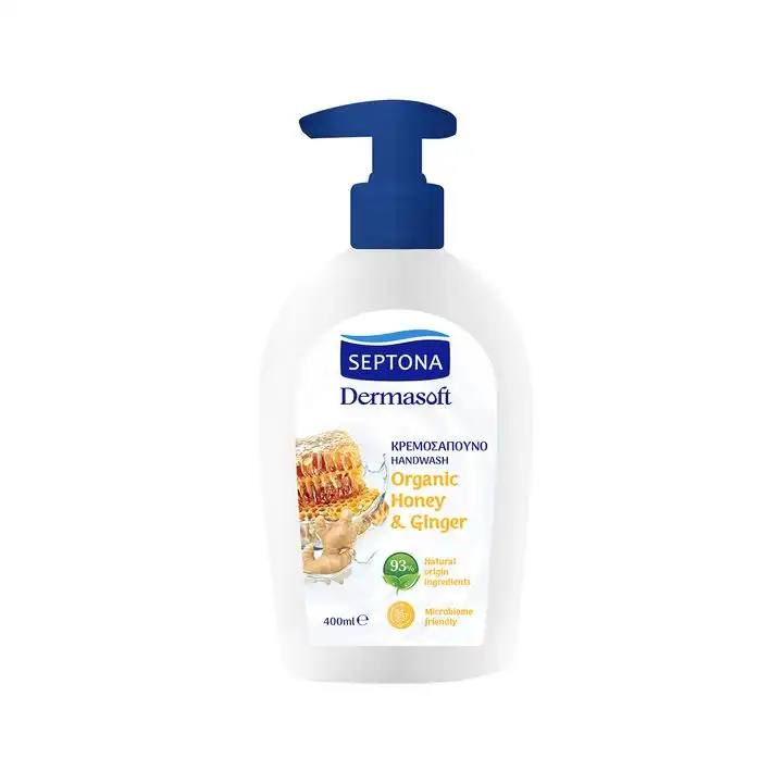 Septona Dermasoft Organic Honey & Ginger Handwash Κρεμοσάπουνο Αντλίας με Οργανικό Μέλι & Τζίντζερ, 400ml Septona Dermasoft Organic Honey & Ginger Handwash Κρεμοσάπουνο Αντλίας με Οργανικό Μέλι & Τζίντζερ, 400ml - Image 1