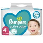 Πανες Pampers Active Baby Mega Pack Νo4+ (10-15kg) 120τεμ - Image 2