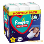 Πάνες Pampers Night Pants Monthly Pack Νο4 (9-15kg) 100τμχ