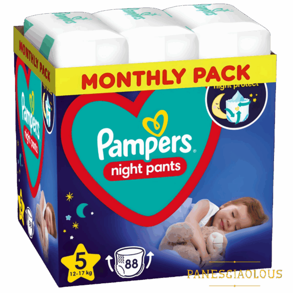 Πάνες Pampers Night Pants Monthly Pack Νο5 (12-17kg) 88τμχ - Image 1