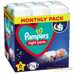 Πάνες Pampers Night Pants Monthly Pack Νο6 (15+kg) 76τμχ