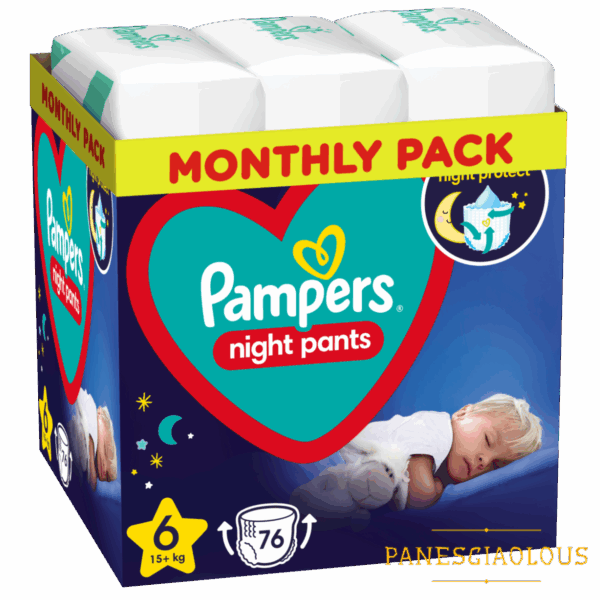 Πάνες Pampers Night Pants Monthly Pack Νο6 (15+kg) 76τμχ - Image 1