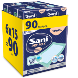 Υποσέντονα Sani PREMIUM DRYMAX χωρίς άρωμα 90x60 90τεμ