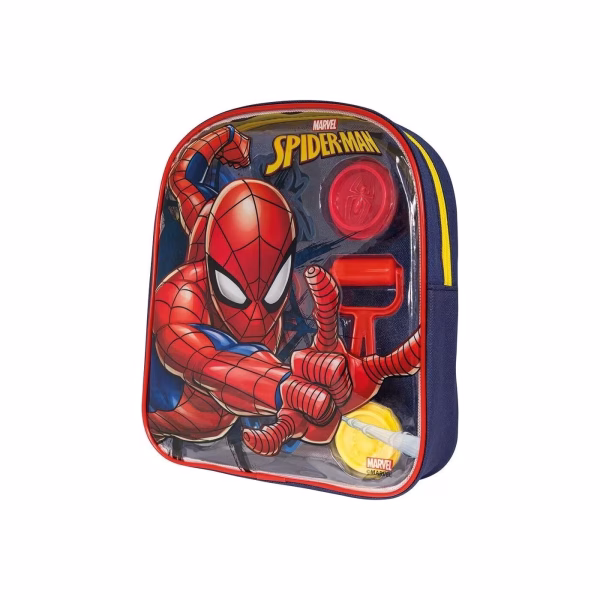 As company Πλαστελίνη Marvel Spiderman Τσάντα Πλάτης Με 4 Βαζάκια - Καπάκια Καλουπάκια Και 5 Εργαλεία 200Gr - Image 1