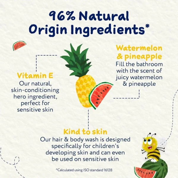Childs Farm Watermelon & Pineapple Hair & Body Wash Παιδικό Σαμπουάν & Αφρόλουτρο με Άρωμα Καρπούζι & Ανανά 500ml - Image 5