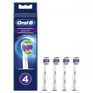 Oral-B 3D White Clean Maximiser Ανταλλακτικές Κεφαλές Ηλεκτρικής Οδοντόβουρτσας, 4τεμ