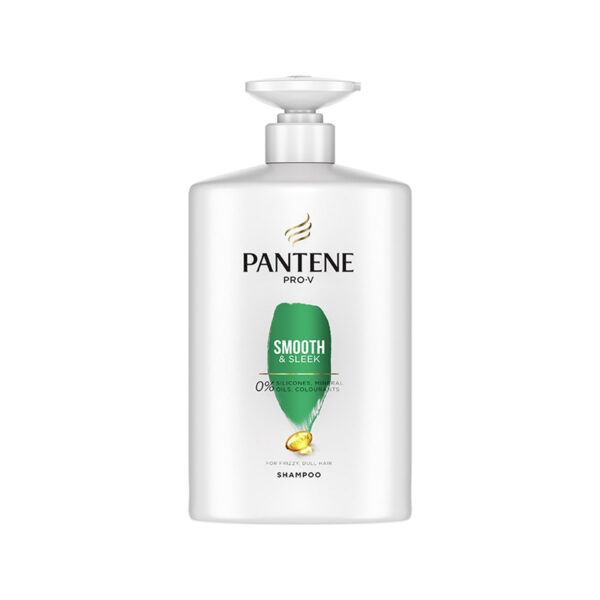 Pantene Pro-V Smooth & Sleek Σαμπουάν για Απαλά & Μεταξένια Μαλλιά με Αντλία, 1lt - Image 1