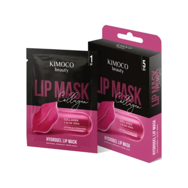 Kimoco Beauty Collagen Lip Mask Μάσκα Χειλιών για Σύσφιξη & Ενυδάτωση με Κολλαγόνο & Αλόη, 5τεμ - Image 1