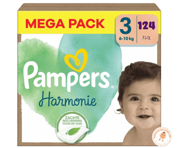 Πάνες Pampers Harmonie MegaPack Νο3 (6-10kg) 124τμχ - Image 1