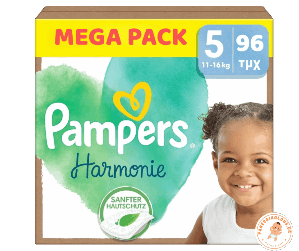 Πάνες Pampers Harmonie Megapack Νο5 (11-16kg) 96τμχ - Image 1