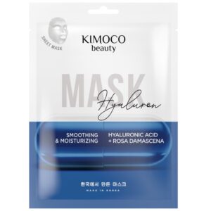 Kimoco Beauty Smoothing & Moisturizing Hyaluronic Acid & Rosa Damascena Face Mask 23ml